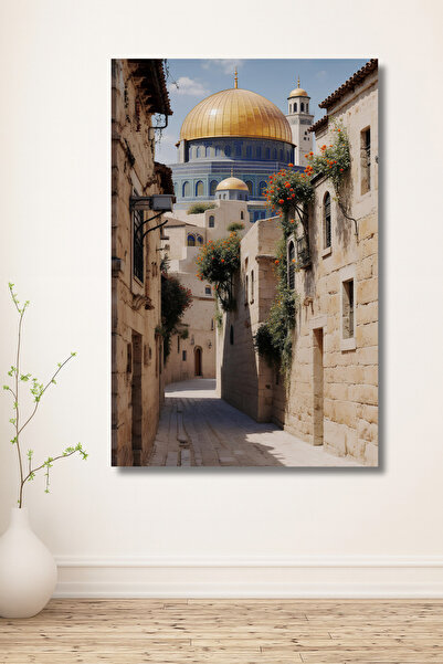 ERUMAR HOME Kudüs Sokakları Mescidi Aksa Manzarası Dini Anlamlı Tablo Dekorat...