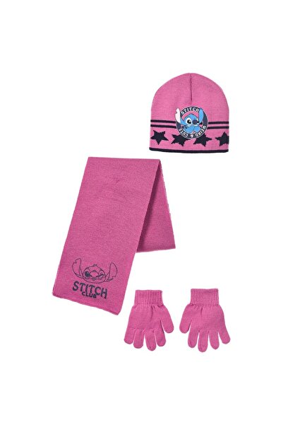 Lilo & Stitch Set 3 piese pentru copii, caciula, fular si manusi