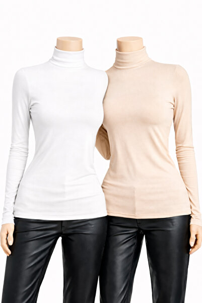 belpa Women's Black Skin Long Sleeve 2-Piece Bodysuit