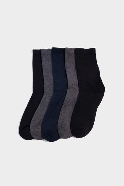 DeFacto Boy's Stitch-Free 5-Pack Modal Towel Socks G8074A8Ns