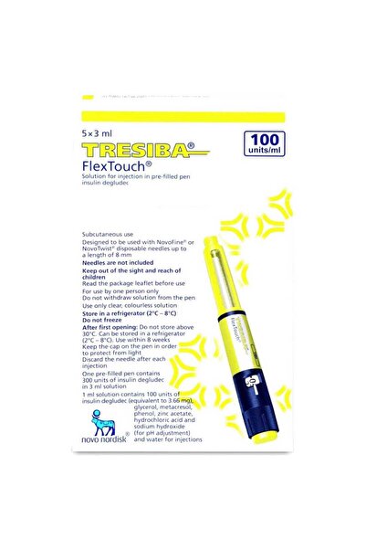NovDepo Tresiba FlexTouch 3 ml / 5 Pens (Refrigerator)