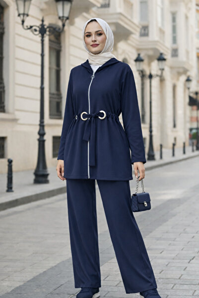 VENT GİYİM Women's Hooded Cardigan and Pants Two-Piece Set – Casual Comfortab...