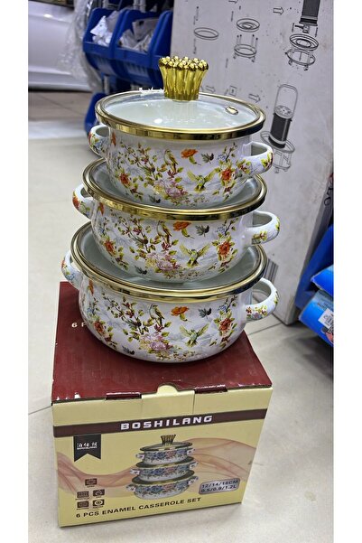 South house Minya pot set with glass lids for soup, in three sizes: 1 liter, ...