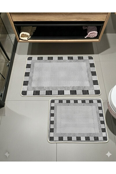 MyDecoRoom مجموعة سجادة حمام مزخرفة مضادة للحساسية وقابلة للغسل في الغسالة وم...