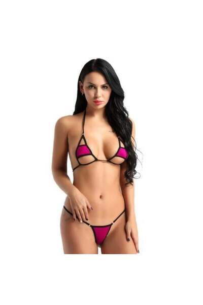 Hafif Giyim Fuşya Fantezi Seksi Bikini Takımı TP104135HF