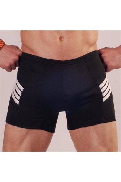 Hafif Giyim Erkek Siyah Şerit Desenli Boxer HF140518