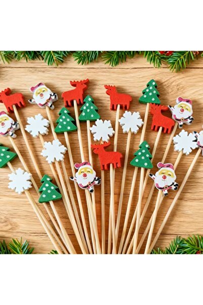 Hobi Kafe 100 قطعة من أعواد تنظيف الأسنان بأشكال مختلفة بطول 12 سم بتصميم رأس...