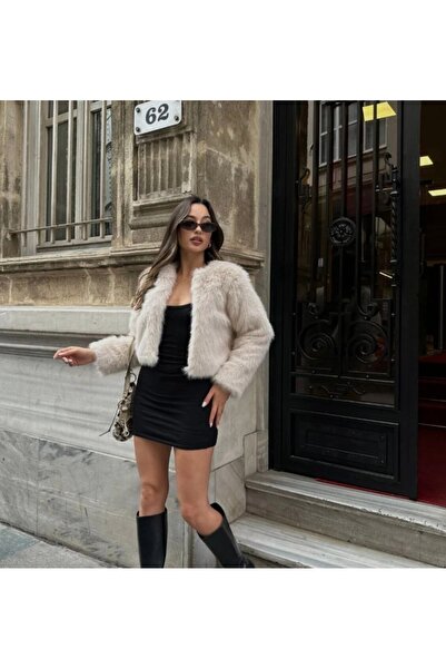 SAREM Kürk ceket crop