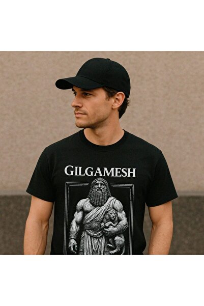 l'eivor Gilgamesh Стародавня Мезопотамія Дизайн Принт Чоловіча Чорна Бавовнян...