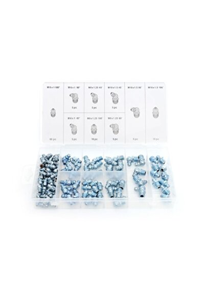 Kraft&dele Metal grease nipple set, Kraft&Dele, 110 elements, KD10507