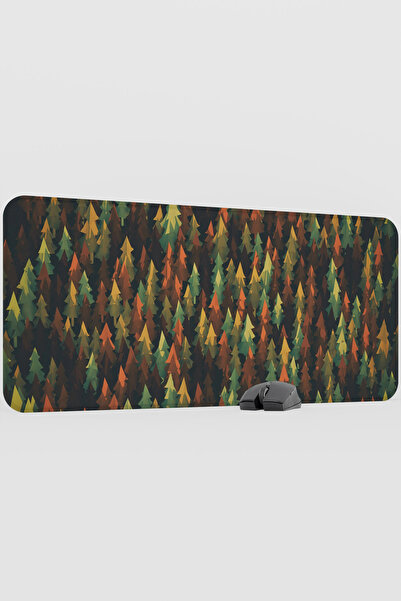 mousepad bastir Digital Tree Nature Forest V5 90X40 XXL Gaming Rubber Non-Sli...