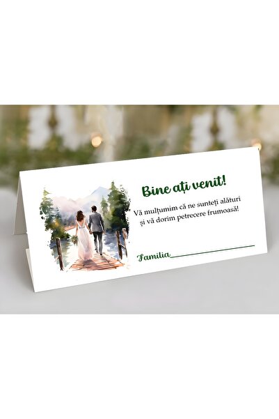 Invitatii Originale Plic de bani nunta Nature Wedding - Set 50 buc