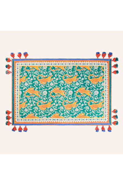 Zsa Zsa Zsu Rajna Pamuk Kilim 80x150 Cm Yeşil