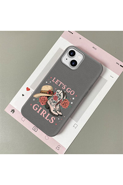 Hontinga iPhone 13/14 Compatible Leather Texture Anti-Fall Soft Silicone Phon...