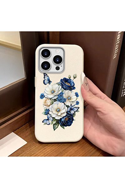 Hontinga iPhone 16 Pro Max Compatible Phone Case Leather Texture Anti Fall So...