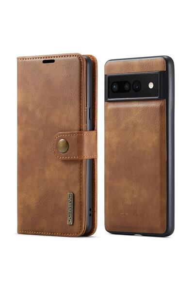 Generic Case For Google Pixel 7 Pro Crazy Horse Texture Detachable Magnetic L...