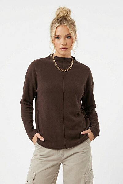 Rays 3096A Crew Neck Tunic Brown