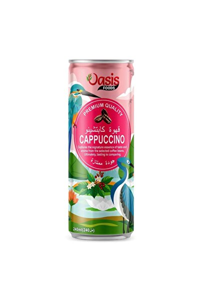 Oasis Premium Cappuccino Cold Coffee 240 ml - Carton (24 cans)
