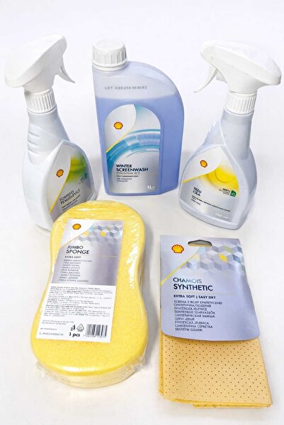 SHELL OTO BAKIM SETİ (Torpido temizleyici, Hızlı cila, Kış cam suyu, Jumbo sü...