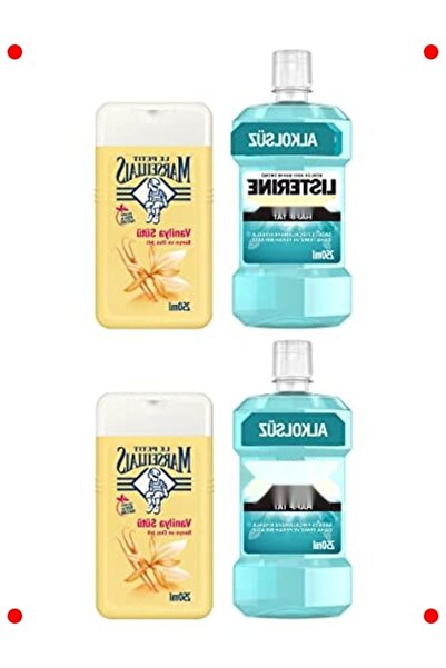 markentegra مجموعة جل الاستحمام بحليب الفانيليا وماء العناية بالفم المنعش