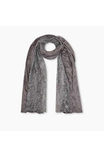 zora Embellished Floral Lace Scarf