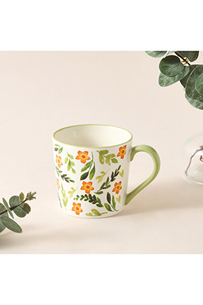 Lifestyle كوب فلوريفا من الخزف الصيني بنقشة زهور - 390 مل