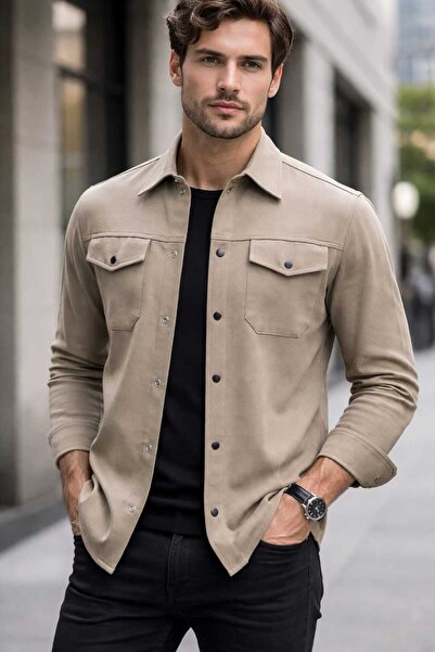 gılapa MAN JOGGER ÇITÇITLI ÇİFT CEPLİ SPOR GÖMLEK