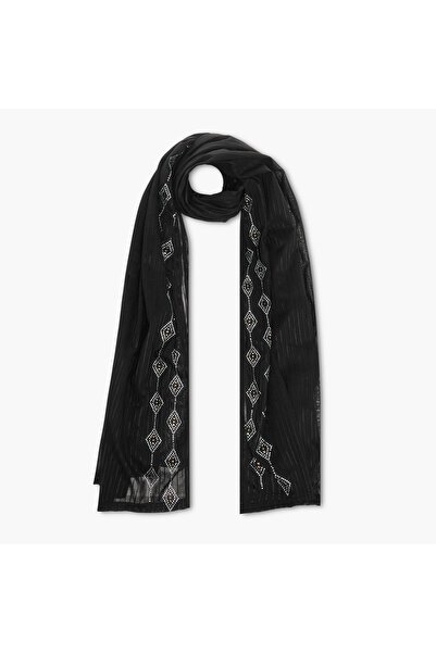 zora Embellished Jersey Stretch Scarf