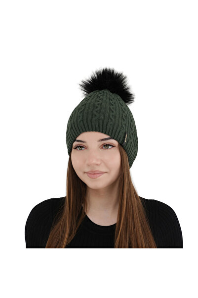 OEM Women's winter hat Xena, Green color, Universal size 55-60