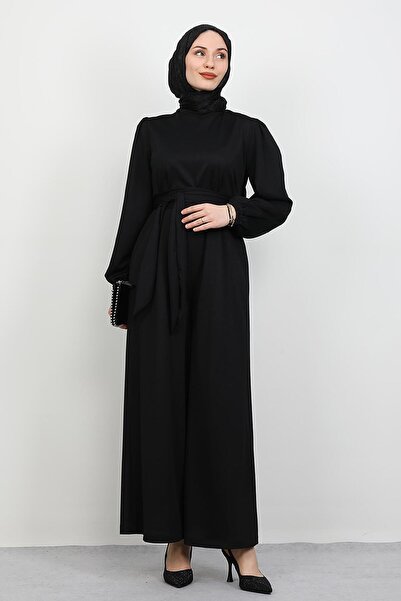 GİYZAMİLA Belted hijab overalls black