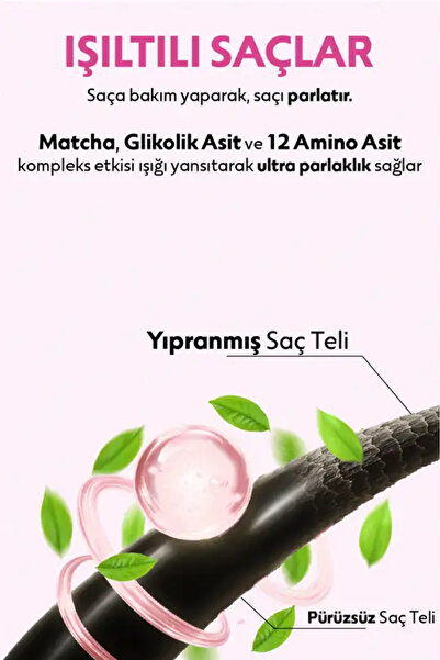 ASHLEY JOY Matcha Gloss Işıltı Veren 3'lü Saç Bakım Seti
