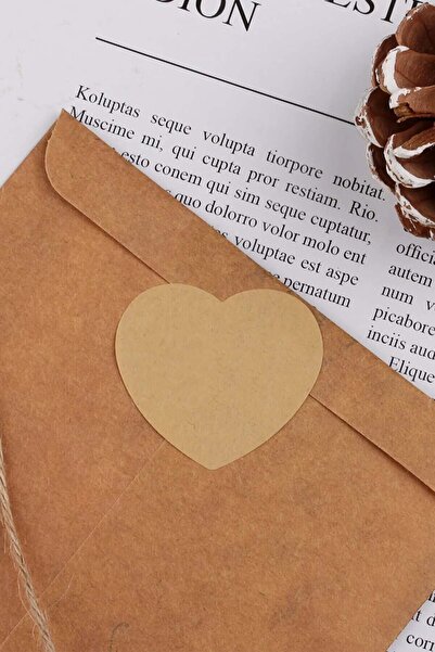 Dekorden Kraft Heart Sticker, 120 Pieces