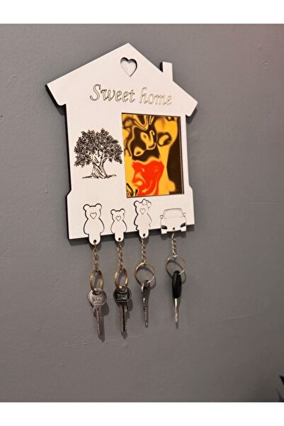 2k reklam ahşap ev modelli anahtarlık