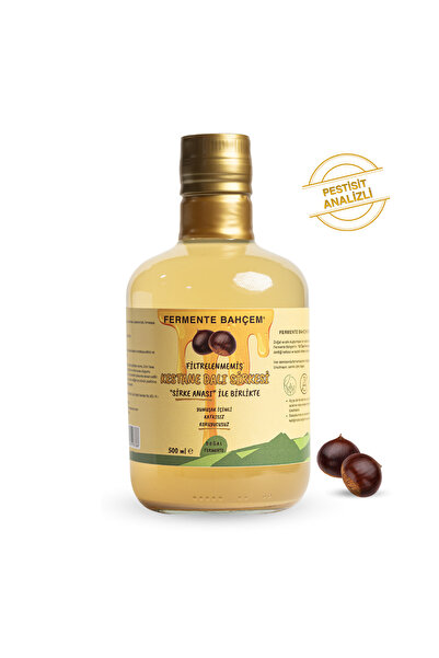 Fermente Bahçem Doğal Kestane Balı Sirkesi 500 ml (PESTİSİT ANALİZLİ)