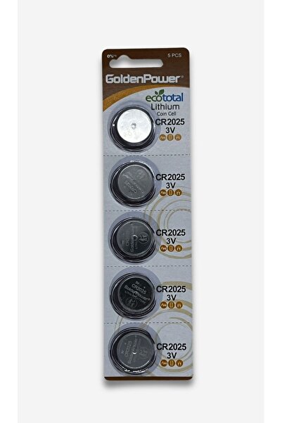 IŞIK TV GOLDEN POWER 3v Lityum Düğme Pil Cr2025-c5 5 Li Paket