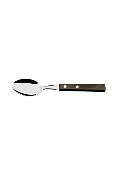 TRAMONTINA Stainless Steel Dessert Spoon with Treated Brown Polywood Handle