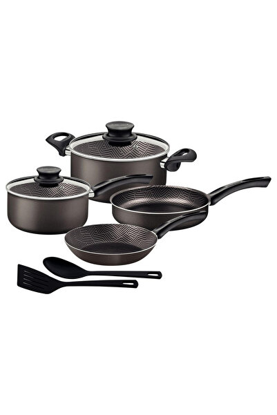 TRAMONTINA 8-Pieces Paris Lead-Colored Aluminum Cookware Set
