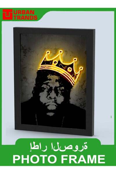urbantrands Biggie Neon Wall Decor Poster With Frame Multicolour