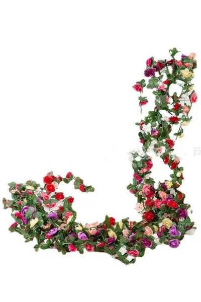 X SPRING Artificial rose vine party decoration, artificial wreath home decora...