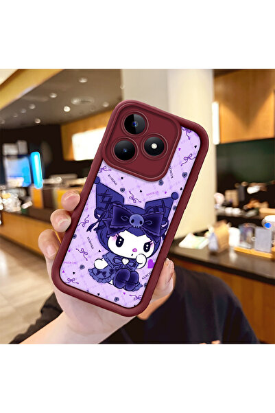 Hontinga حافظة هاتف من السيليكون الرقيق المتوافقة مع هاتف Realme C53، نمط كرت...