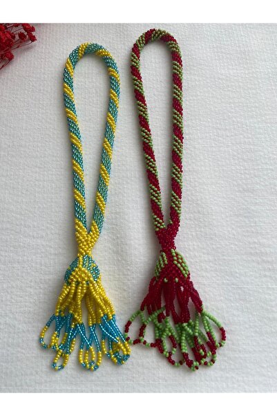 Handmade KUM BONCUK EL İŞİ İKİLİ RENKLİ SALLAMA TESBİH