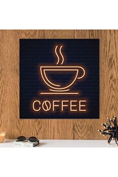 urbantrands Coffee By Neon Art Wall Art Multicolour 33 x 33cm