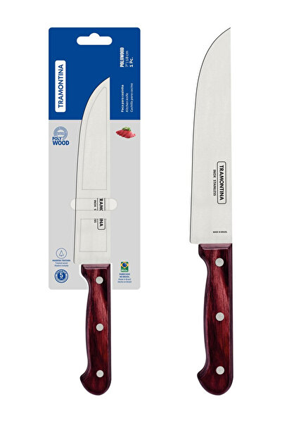 TRAMONTINA Polywood 7 Inches Kitchen Knife with Stainless Steel Blade and Red...