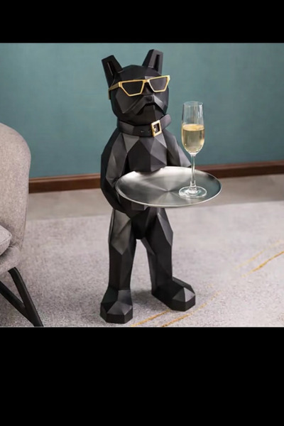 biomaxi plus SUNUMLUK TEPSİ TUTAN KÖPEK BİBLO HEYKEL