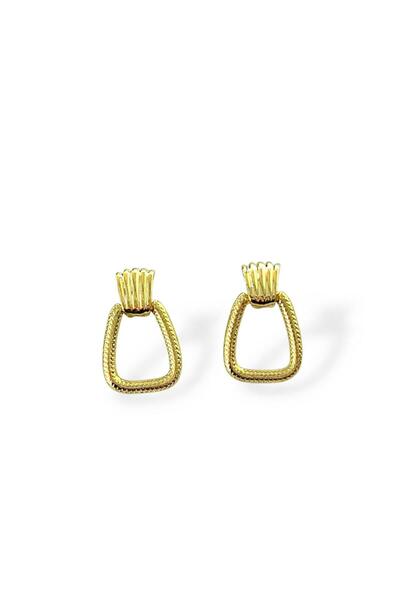 New Obsessions Gold Steel Mini Mallet Earrings
