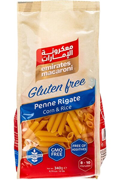 Emirates Macaroni , Gluten Free Penne Rigate, 340g, beige