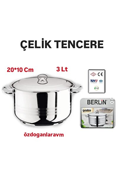 dogant özdoğanlar avm Berlin Gastro Çelik Tencere 20*10