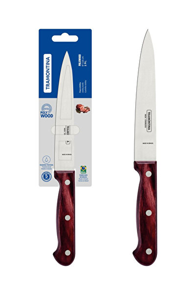TRAMONTINA Polywood 6 Inches Utility Knife with Stainless Steel Blade and Red...