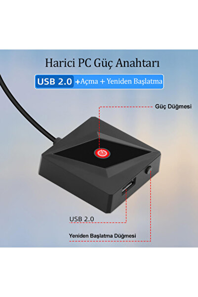 silabor Masaüstü Bilgisayar Güç Anahtarı PC Anakart Güç Anahtarı Düğmesi Bilg...