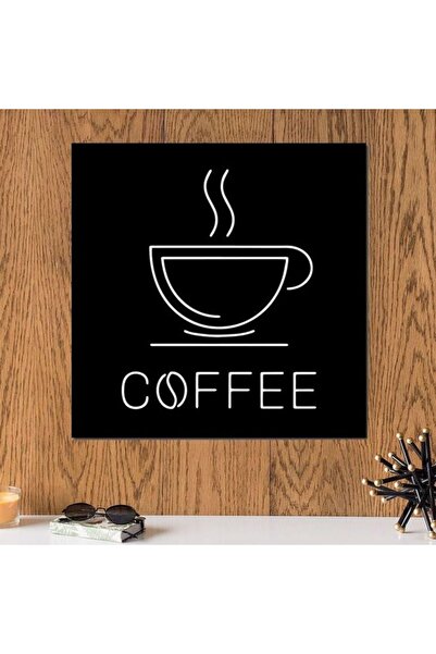urbantrands Coffee Themed Wall Art Black/White 33x33cm